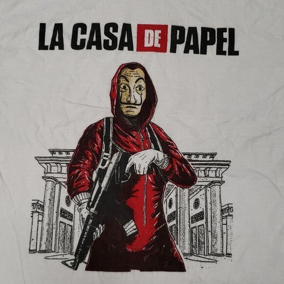 ROLY NETFLIX ( MONEY HEIST ) LA CASA DE PAPEL TEE - Picture 2 of 4